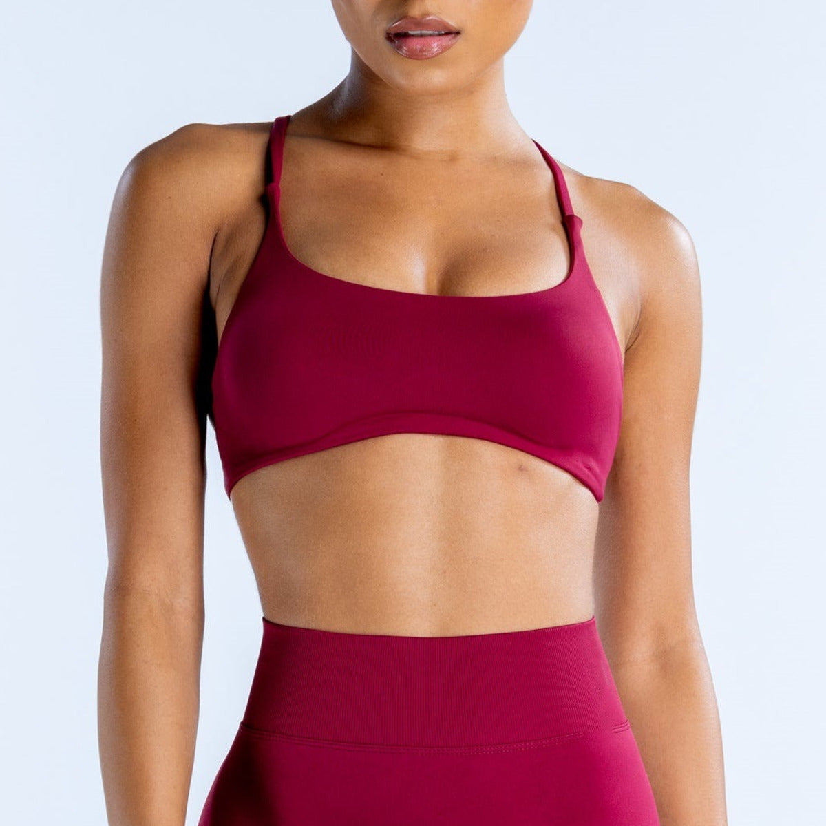 Twist Back Bra High Top Women Gym