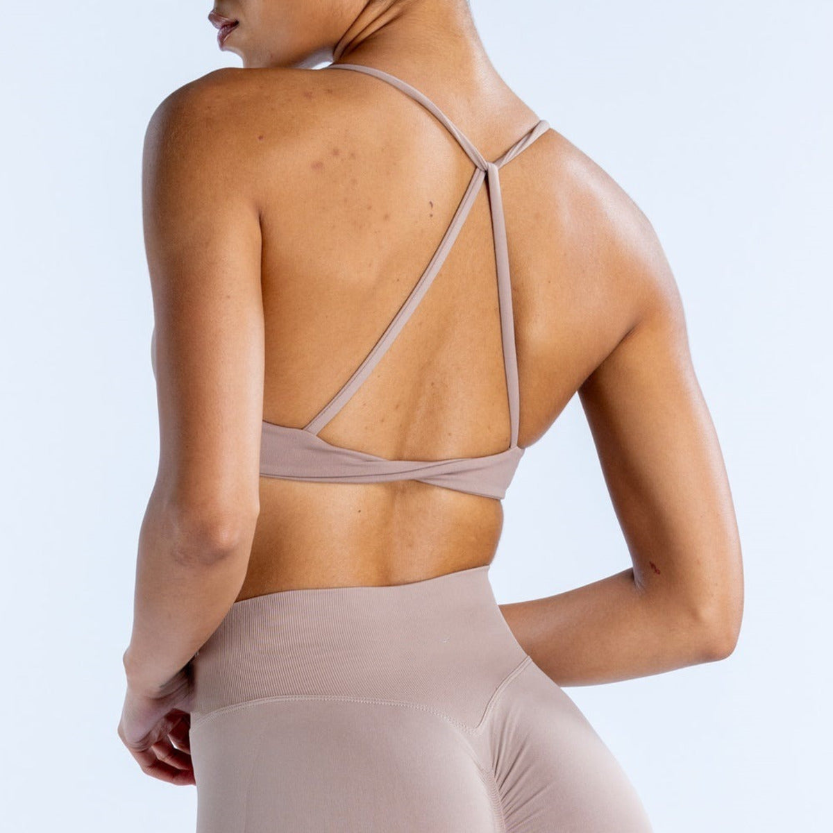 Twist Back Bra High Top Women Gym