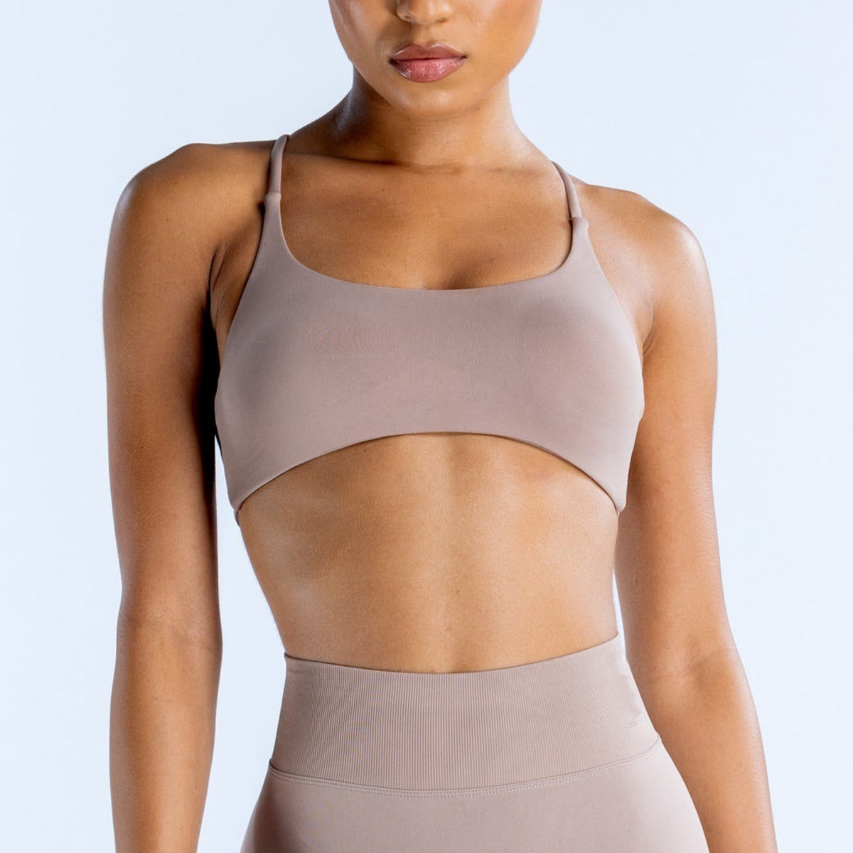 Twist Back Bra High Top Women Gym