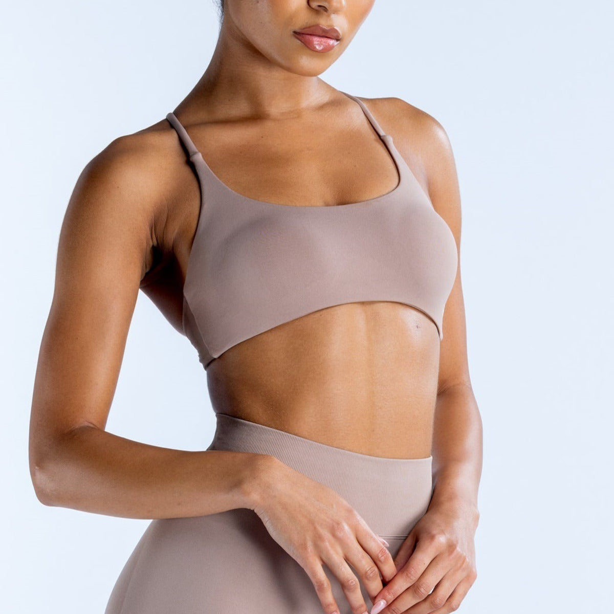 Twist Back Bra High Top Women Gym